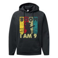 Dabbing Birthday 9 Years Old Birthday Outfit Cute Performance Fleece Hoodie