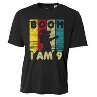 Dabbing Birthday 9 Years Old Birthday Outfit Cute Cooling Performance Crew T-Shirt