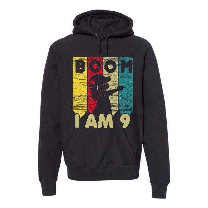 Dabbing Birthday 9 Years Old Birthday Outfit Cute Premium Hoodie