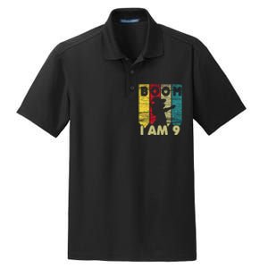 Dabbing Birthday 9 Years Old Birthday Outfit Cute Dry Zone Grid Polo