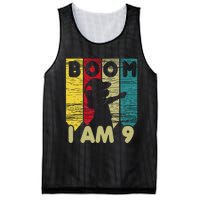 Dabbing Birthday 9 Years Old Birthday Outfit Cute Mesh Reversible Basketball Jersey Tank