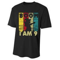 Dabbing Birthday 9 Years Old Birthday Outfit Cute Performance Sprint T-Shirt