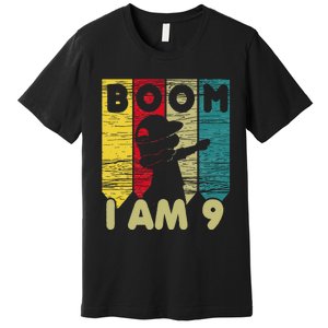 Dabbing Birthday 9 Years Old Birthday Outfit Cute Premium T-Shirt