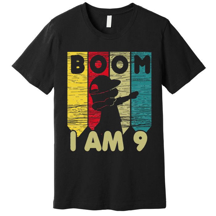 Dabbing Birthday 9 Years Old Birthday Outfit Cute Premium T-Shirt