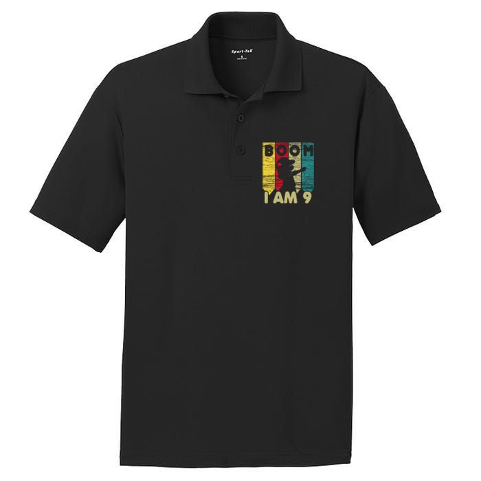 Dabbing Birthday 9 Years Old Birthday Outfit Cute PosiCharge RacerMesh Polo