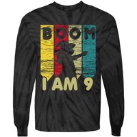 Dabbing Birthday 9 Years Old Birthday Outfit Cute Tie-Dye Long Sleeve Shirt