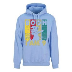 Dabbing Birthday 9 Years Old Birthday Outfit Cute Unisex Surf Hoodie