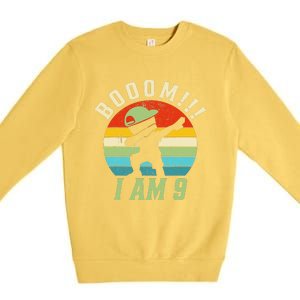 Dabbing Birthday 9 Years Old Birthday Outfit Premium Crewneck Sweatshirt