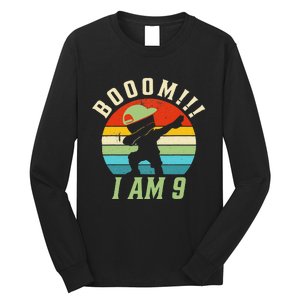 Dabbing Birthday 9 Years Old Birthday Outfit Long Sleeve Shirt