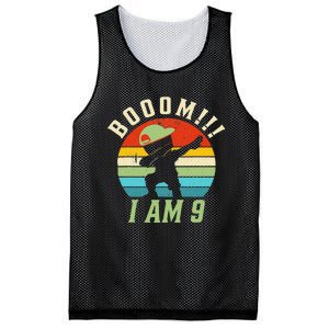 Dabbing Birthday 9 Years Old Birthday Outfit Mesh Reversible Basketball Jersey Tank