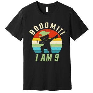 Dabbing Birthday 9 Years Old Birthday Outfit Premium T-Shirt