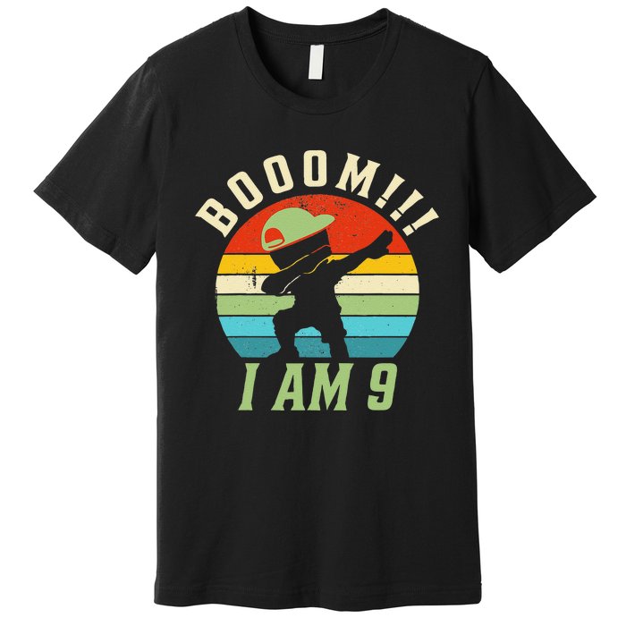 Dabbing Birthday 9 Years Old Birthday Outfit Premium T-Shirt