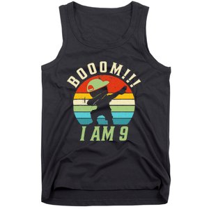 Dabbing Birthday 9 Years Old Birthday Outfit Tank Top