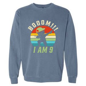 Dabbing Birthday 9 Years Old Birthday Outfit Garment-Dyed Sweatshirt