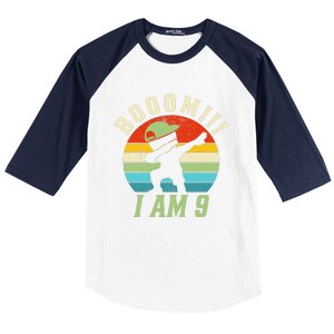 Dabbing Birthday 9 Years Old Birthday Outfit Baseball Sleeve Shirt