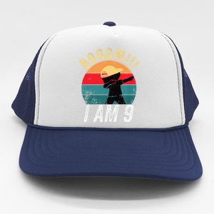 Dabbing Birthday 9 Years Old Birthday Outfits Gift Trucker Hat