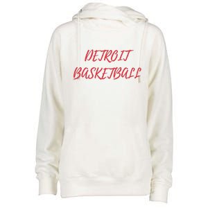 Detroit Basketball Womens Funnel Neck Pullover Hood