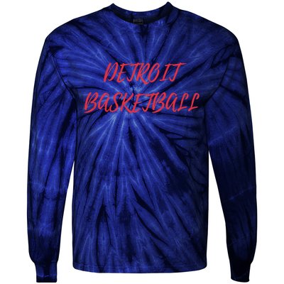 Detroit Basketball Tie-Dye Long Sleeve Shirt