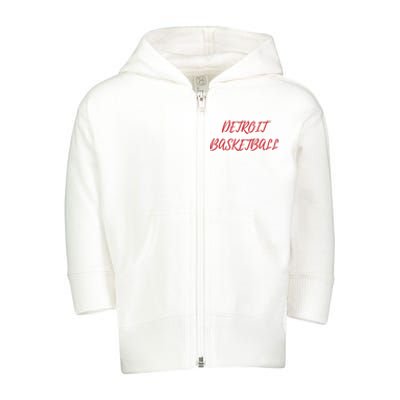 Detroit Basketball Toddler Zip Fleece Hoodie