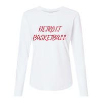 Detroit Basketball Womens Cotton Relaxed Long Sleeve T-Shirt