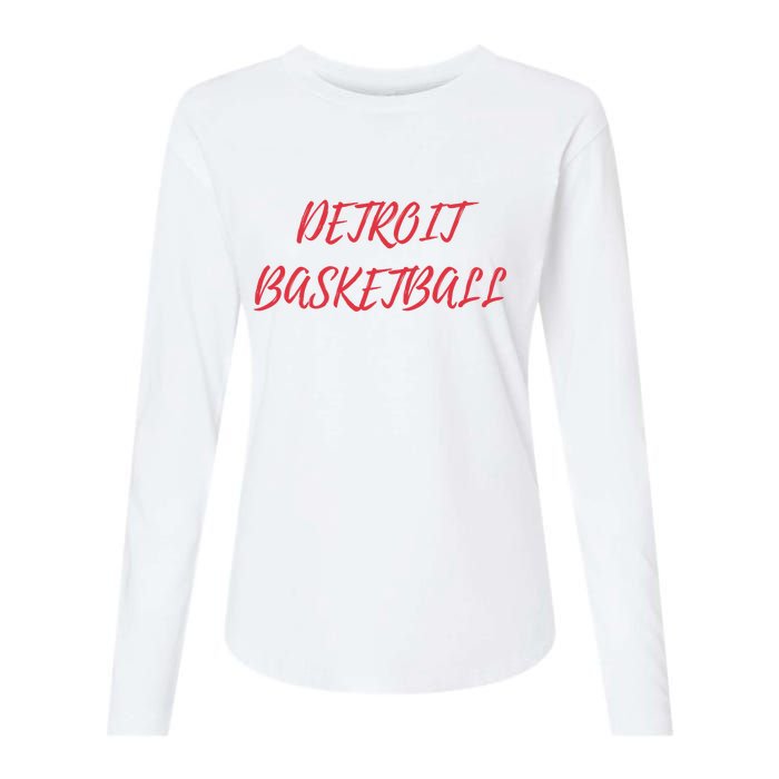 Detroit Basketball Womens Cotton Relaxed Long Sleeve T-Shirt