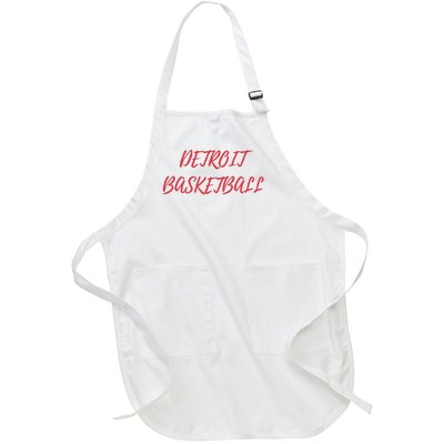 Detroit Basketball Full-Length Apron With Pockets