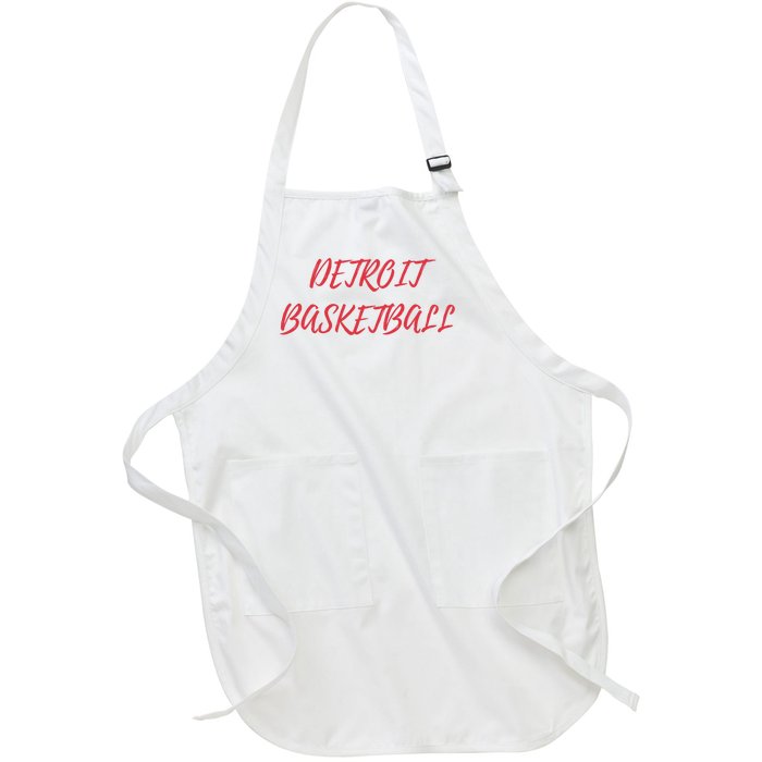 Detroit Basketball Full-Length Apron With Pockets