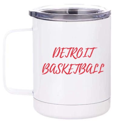 Detroit Basketball 12 oz Stainless Steel Tumbler Cup