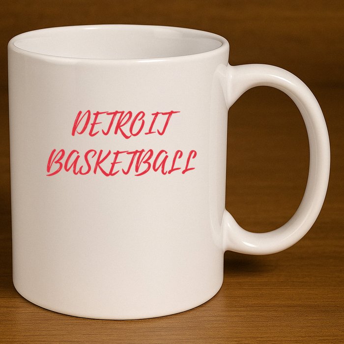 Detroit Basketball 11oz C Handle Ceramic Mug