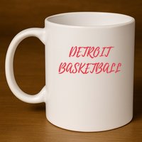 Detroit Basketball 11oz C Handle Ceramic Mug