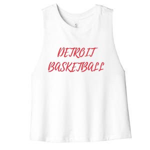 Detroit Basketball Women's Racerback Cropped Tank