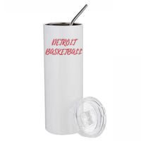 Detroit Basketball Stainless Steel Tumbler