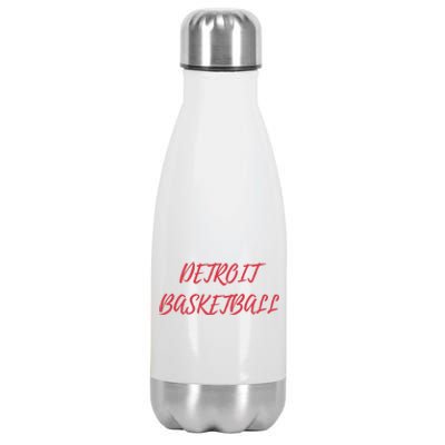 Detroit Basketball Stainless Steel Insulated Water Bottle