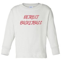 Detroit Basketball Toddler Long Sleeve Shirt