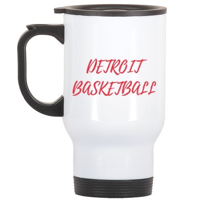 Detroit Basketball Stainless Steel Travel Mug