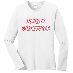 Detroit Basketball Ladies Long Sleeve Shirt