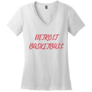 Detroit Basketball Women's V-Neck T-Shirt