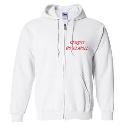 Detroit Basketball Full Zip Hoodie