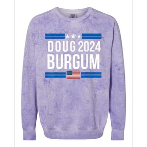 Doug Burgum American Flage 2024 Colorblast Crewneck Sweatshirt