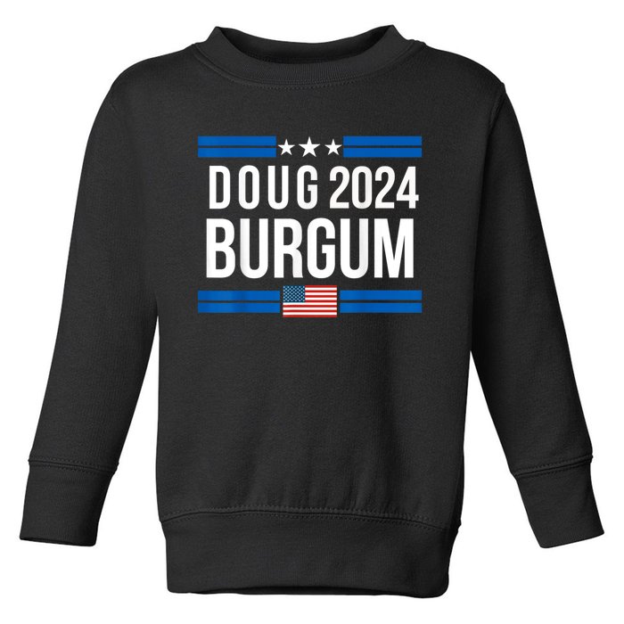 Doug Burgum American Flage 2024 Toddler Sweatshirt