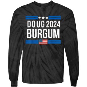 Doug Burgum American Flage 2024 Tie-Dye Long Sleeve Shirt