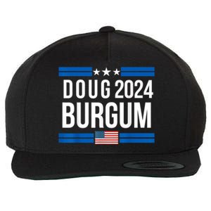 Doug Burgum American Flage 2024 Wool Snapback Cap