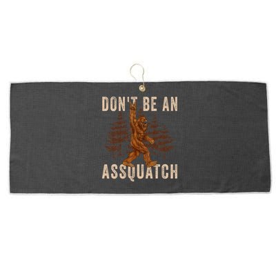 DonT Be An Assquatch Outdoor Sasquatch Funny Bigfoot Large Microfiber Waffle Golf Towel