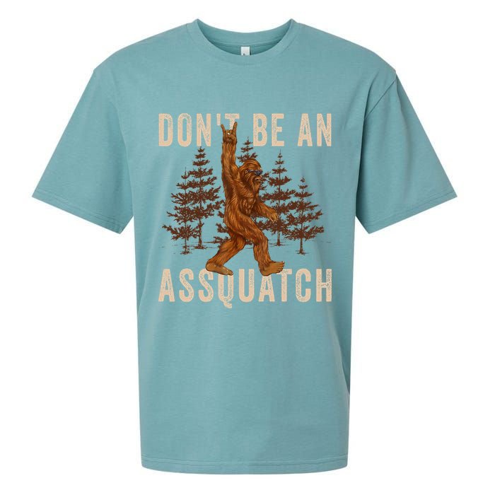 DonT Be An Assquatch Outdoor Sasquatch Funny Bigfoot Sueded Cloud Jersey T-Shirt