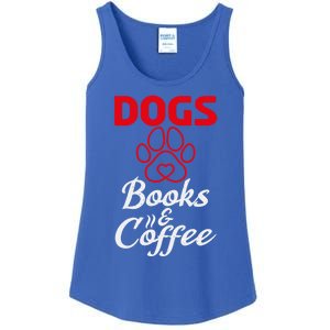 Dogs Books And Coffee Gift Book Reading Lover Dogs Coffee Gift Ladies Essential Tank