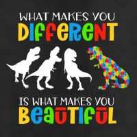 Different Beautiful Autism Awareness Puzzle Piece T Rex 7 Panel Mesh Trucker Snapback Hat