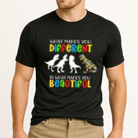 Different Beautiful Autism Awareness Puzzle Piece T Rex Performance Shirt