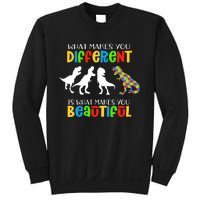 Different Beautiful Autism Awareness Puzzle Piece T Rex Sweatshirt