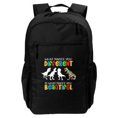 Different Beautiful Autism Awareness Puzzle Piece T Rex Backpack
