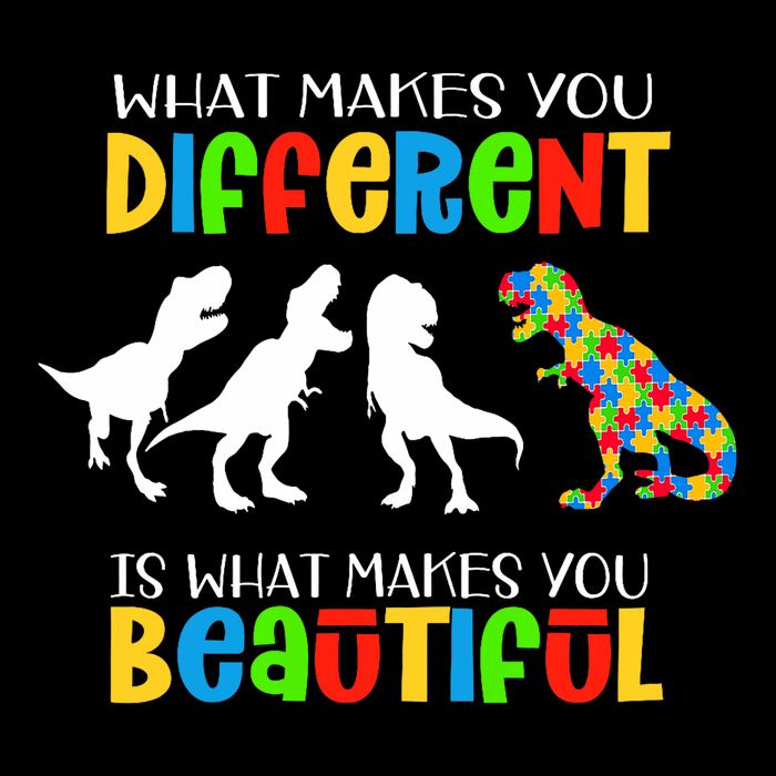 Different Beautiful Autism Awareness Puzzle Piece T Rex 16 in Basic Backpack